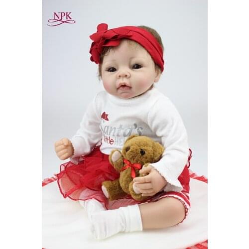 NPK reborn doll with softwholesale realistic simulation reborn baby doll soft silicone vinyl real gentle touch newborn