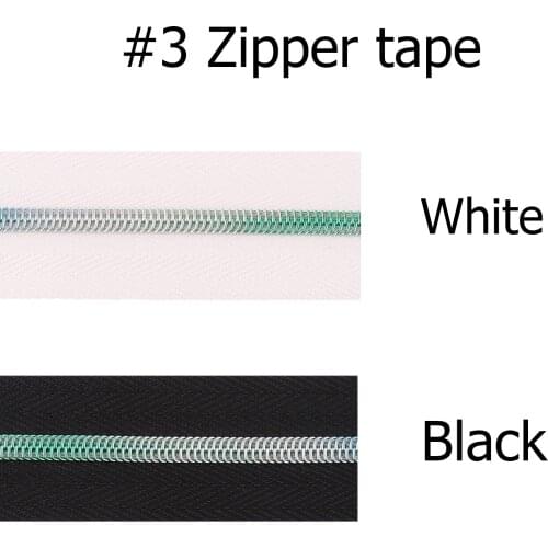Size #3 Zipper Tape Rainbow Nylon Coil Zipper Slide with Plastic Teeth for Zipper Heads Making Purse Handbag Sewing Hardware
