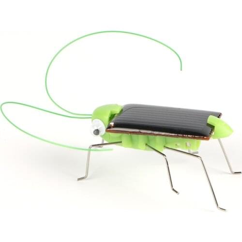 Mini Novelty Kid Solar Energy Powered Spider Power Robot Bug Grasshopper Educational Gadget Toy For Children