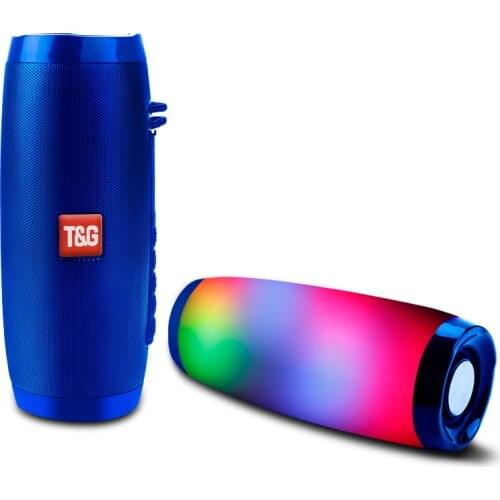 YABA Powerful Portable Speakers Bluetooth-compatible Column Wireless Speaker with LED Night Light TF FM Radio