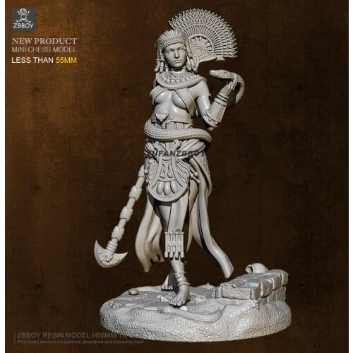 55mm Resin model kits Samurai Resin Soldier self-assembled TD-2334