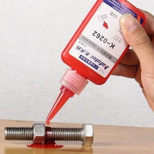 New 50ml Anaerobic Adhesive Glue Anti-Pressure Red 242 Glue Anaerobic Screw Lock Adhesive Wire Sealing Anti-Corrosion Thread