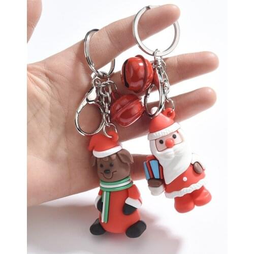 New Santa Claus Doll Keychain Creative Soft Pendant Cute Car Bag Pendant Event Holiday Gift