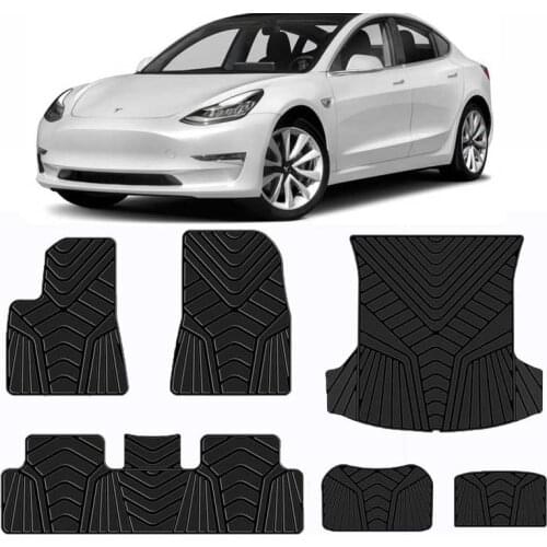 New Interior Anti Slip Rubber Floor Mat Pad Rugs Waterproof Mat Liner Fit For Tesla Model 3 2017-2020