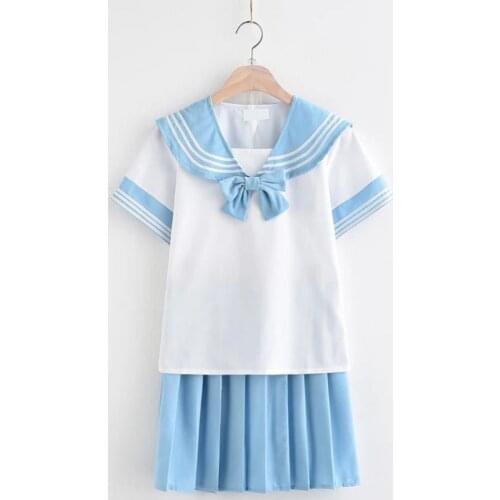 Sexy Cosplay Costume Student school Uniform Skirt+Tie+Top Set girl Lady Sailor Suit Costume Babydoll Miniskirt Outfit For Women
