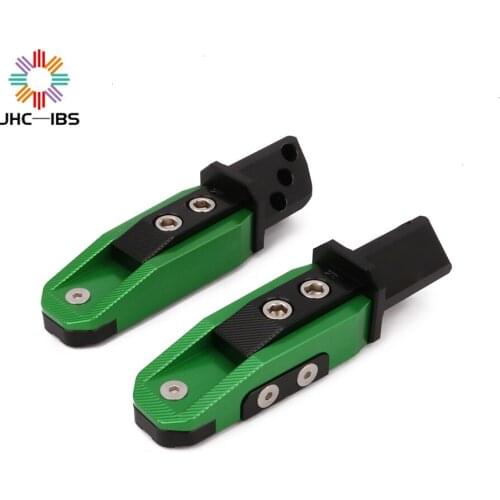Motorcycle Green Billet Foot Pegs Rests Pedals For KAWASAKI ZX6R ZX10R ZX7R ZX12R ZX9R ZX 6R 10R Z750 Z800 Z1000 Z 750 800 1000