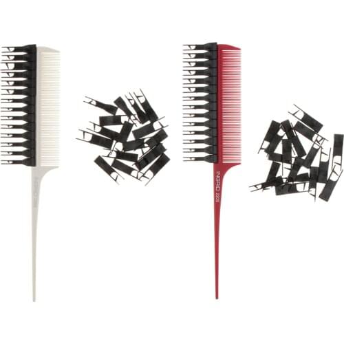 Weaving Foiling Sectioning Highlighting Comb Hair Coloring Dyeing Hook Kit Hair Weaveing Comb Hair Cutting Combs for Salon