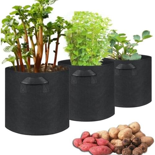 Nonwoven Plant Seedling Grow Bags Pot Home Garden Tools Potato Strawberry Fabric Vegetable Jardin Seedling Growing Pots70