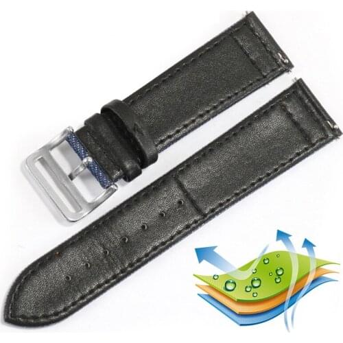 Substitute For Huawei Watch 3pro Canvas Strap GT2 Honor Magic Smart Watch Mens And Womens Genuine Leather Watchband