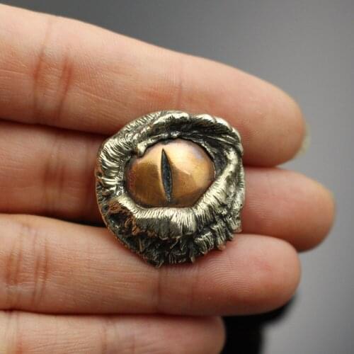 DIY leather craft evil eye design wallet decoration screws button solid brass material 23x24mm 2pcs/lot