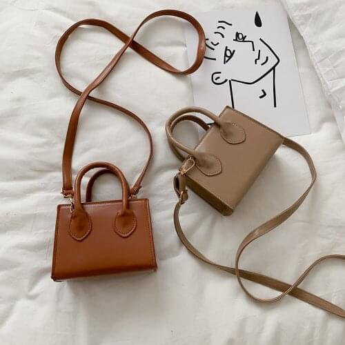 Women Solid Crossbody Handbag Travel Shoulder Top-Handle Bags New Quality PU Female Simple Shoulder Bag Women PU Leather