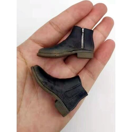 Tbleague 1/6 Scale Retro Boots Old Male Soldier Shoes Model Solid Groove Men Boots for 12in Action Figure Doll Toys
