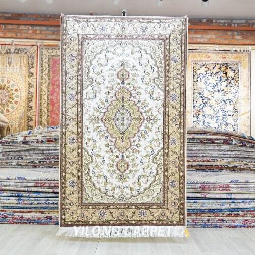 YILONG 3'x5' Turkish oriental silk carpet exquisite handmade persian rugs (LH391B3x5)