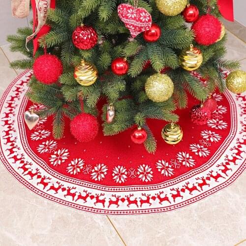 2020 new products Christmas tree skirt knitted tree skirt apron Christmas tree skirt knitted snowflake deer Christmas gifts