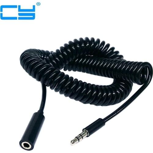 1m 100cm 3m 300cm Stretch Audio 3.5mm 3 poles Stereo Headphone Male to Female Extension Cable for smartphone & Tablet