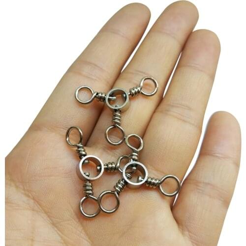 10/20-pieces Fishing Swivels 3-way Swivel #5/0-#10 Fishhooks Fishing Connector Accessories Swivel Hook Carp Fishing Gear