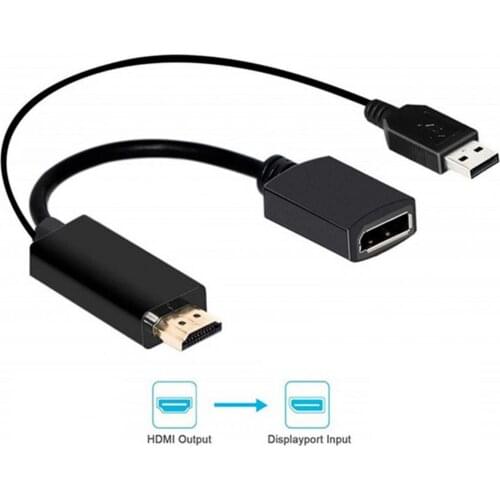 4K USB Powered HDMI-compatible Male to DP Display Port Female Converter Adapter Devices for Laptop HDTV Monitor
