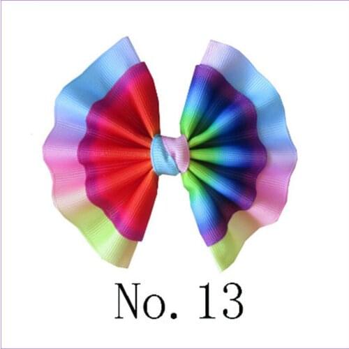 50 BLESSING Girl 4" Fan Hair Bow Clip Colorful Butterfly Accessories Wholesale