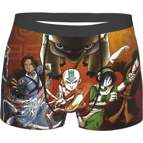 Avatar The Last Airbender Katara Aang Sokka Zuko Animated TV Series COOL Underpants Homme Panties Mens Underwear Ventilate