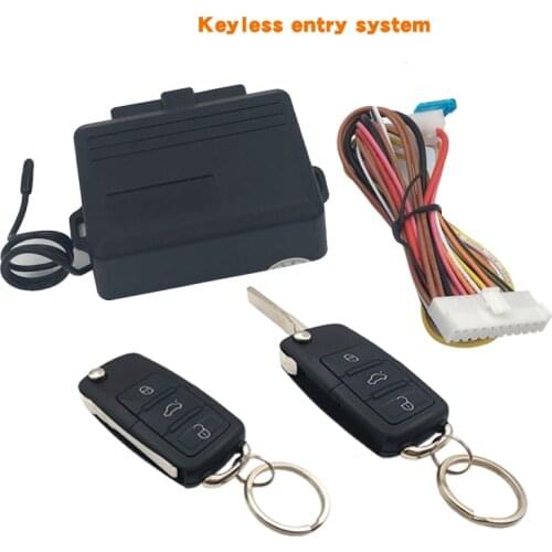 Car universal keyless entry system button start stop keychain central kit door lock and remote control