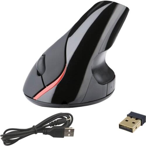 Ratón inalámbrico recargable para Gamer, ergonómico, óptico, 2,4G, 1600 DPI, USB, Vertical, para Juegos de PC y portátil