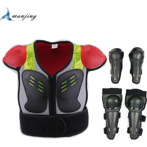 Age 4-16 years Children Full Body Protect Waistcoat Armor Kids Motocross DH ATV Dirt Bike Vest armour Chest Spine Back Pad