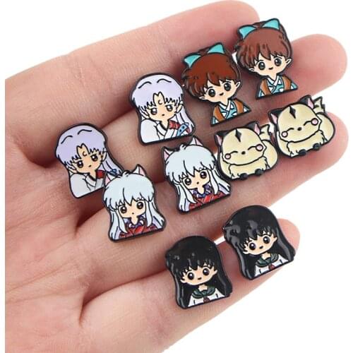 DZ1535 Anime Cute Art Enamel Studs Earrings for Woman Cartoon Anime Earrings for Woman Trend 2021 Jewelry New Hot Wholesale
