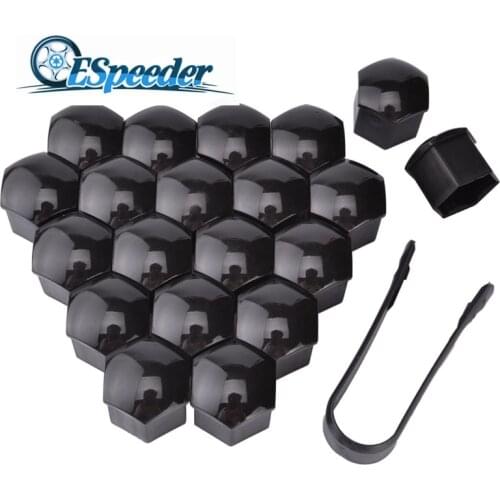 ESPEEDER 20pcs Car Tyre Wheel Hub Covers Protection Caps Wheel Nuts Covers Nut Caps Hub Screw Protector Dust Proof Bolt Rim 21mm