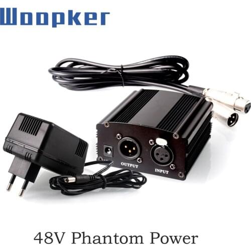 48V Phantom Power Supply for BM 800 Condenser Microphone Studio Recording Karaoke Audio Equipment with XLR Cable