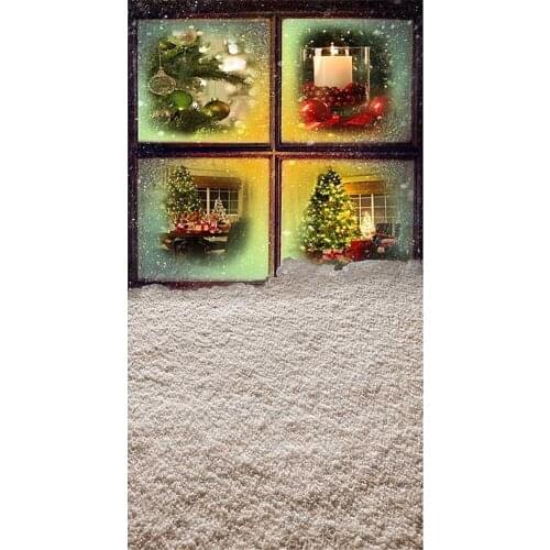 Pumpkin Backdrops Photography White Snow Flowers Baby Xmas Tree Festival Background Wood Floor For Photo Studio