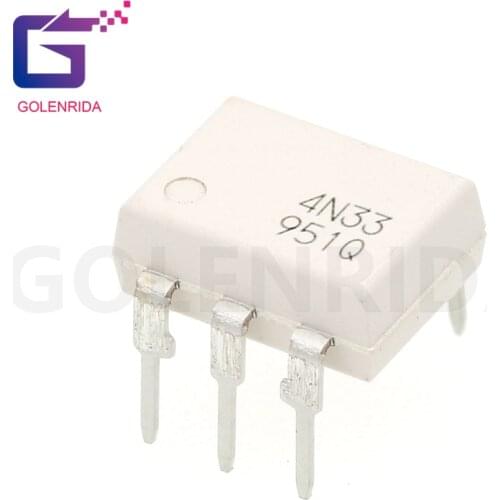 10PCS 4N33 DIP6 DIP photoelectric coupler