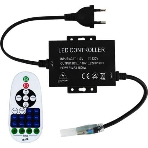 10PCS RF LED Strip Dimmer Controller AC 110V 220V 1000w 1500w for LED String Led Tape Strip LED Light