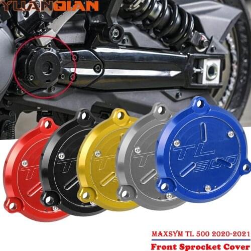 Motorcycle Frame Hole Front Drive Shaft Cover Guard Protector Scooter CNC Front Sprocket Cover For SYM MAXSYM TL 500 2020-2021