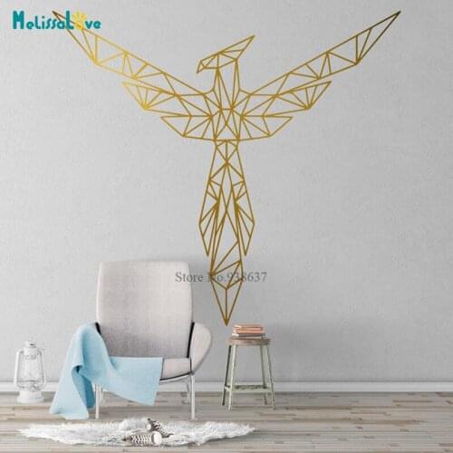 Phoenix Sticker Decal bird of wonder Geometric Series Nursery Baby Room Decor Mural Removable Kids Room Stickers JH019