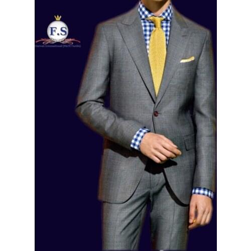 Made to measure super 130s pure wool SOLID 2pc formal occassion mens suits half canvassed