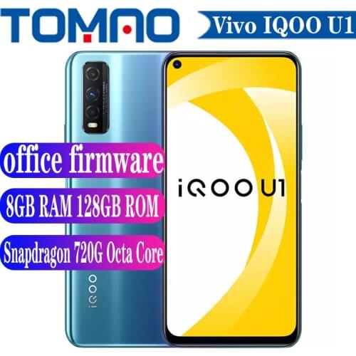 Original New Vivo IQOO U1 4G Mobile Phone 8GB RAM 128GB ROM 4500mAh Battery 18W Snapdragon 720G 48.0MP 6.53“ LCD Google play