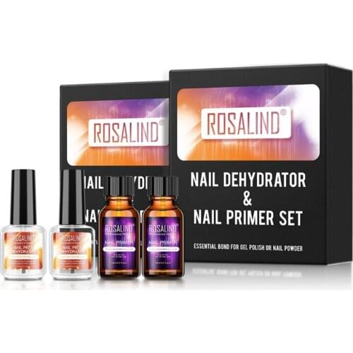 15ml Professional Natural Nail Primer and Prep Dehydrator Set Long Lasting Fast Air Dry Bright Nail Polish for Manicure