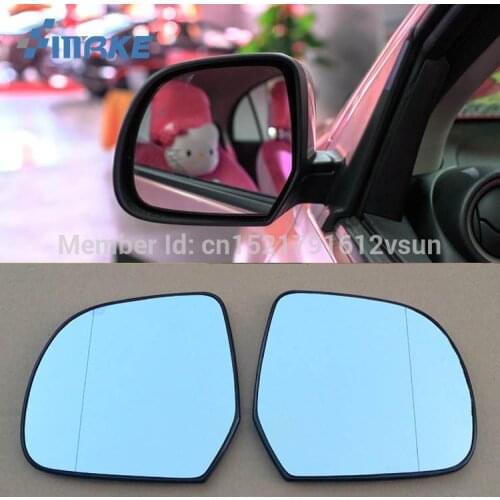 SmRKE 2Pcs For Nissan March Rearview Mirror Blue Glasses Wide Angle Led Turn Signals light Power Heating
