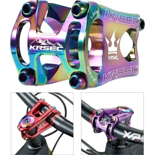 KRSEC Mountain Bike Stem Cycling Aluminum Handlebars CNC Bicycle Stem MTB Cross Country Road Bike Accessories 31.8 * 28.6 * 50mm