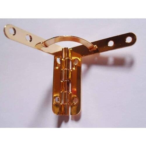 Triangle Lid Support Hinges Stay For Box Furniture Cabinet Door Kitchen Cupboard Hinges Lid Stays,Gold Color,30*36mm,40Pcs