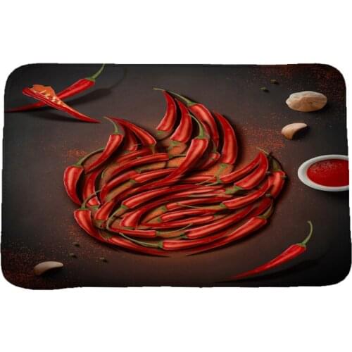 Flavour Seasoning Creative 3D Printing Carpets and Rugs for Bedroom Living Room Carpet Kitchen Bathroom Anti-Slip Floor Mats