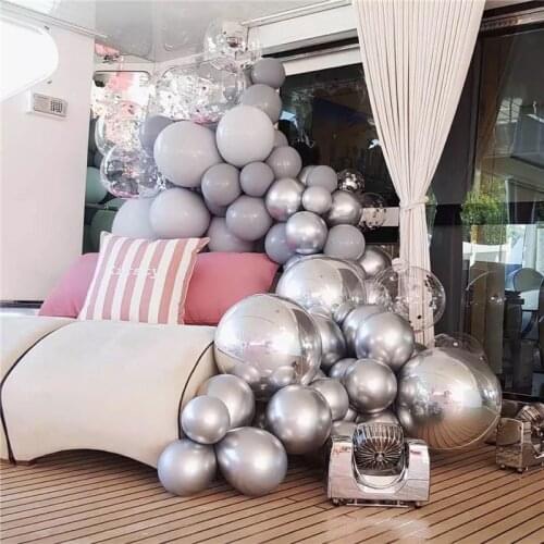 5 Inch 10 Inch 18 Inch 10pcs 50pcs100pcs White Gray Balloon Wedding Ballons Arch Globos Party Decoration Happy Birthday Balloon