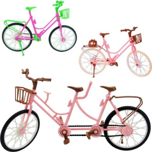 High Quality Mixed Plastic Doll Bike Detachable Fashion Colourful Bicycle Outdoor Toy DIY Accessories for Barbie Doll Toy Set