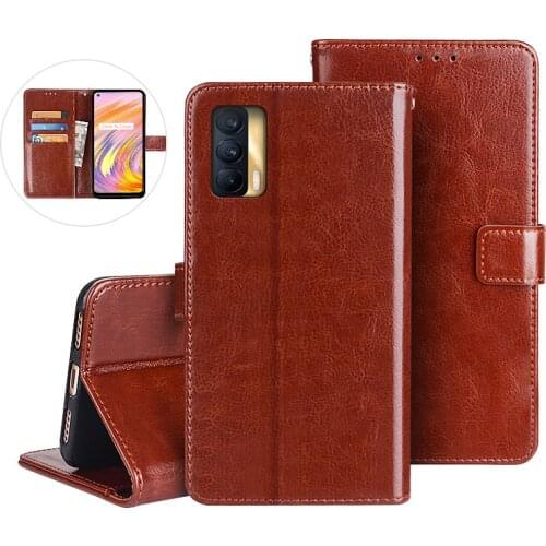 For Oppo Realme V15 5G Case 6.4" Leather Case On For Coque Realme V15 5G RMX3092 Magnetic Flip Wallet Cover Phone Case Fundas