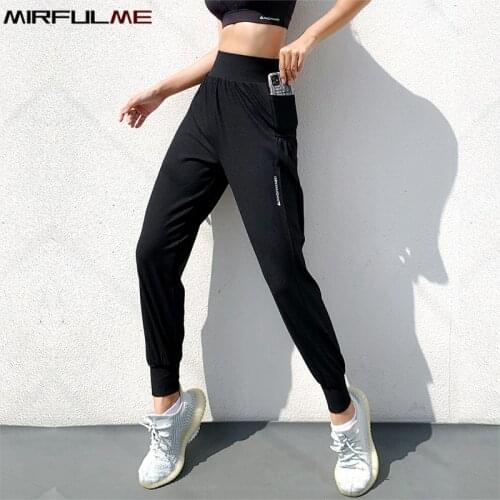 Women Jogger Pants Quick Dry High Waist Sport Leggings Loose Harem Pant Female Running Trouser Girls Elastic Gym Fitness Bloomer
