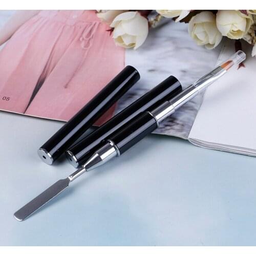 1PC New Double Head Nail Art Acrylic UV Gel Extension Generator Flower Painting Brush Makeup Remover Spatula Stick Manicure Tool