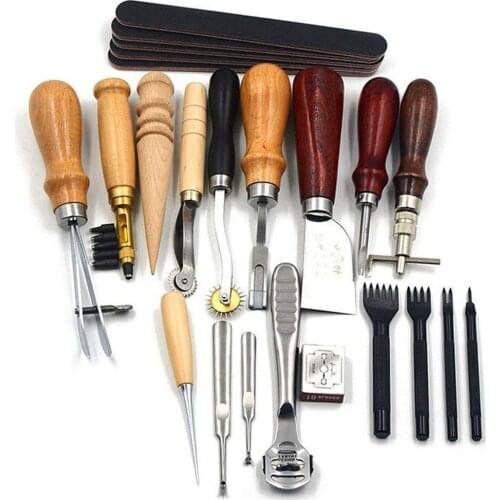 19Pcs Leather Sewing Tool Set Hand Tool Sets Leather Repair Sewing tools