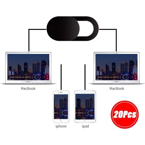 20 Pcs Ultra-Thin Webcam Covers Web Camera Cover Shutter Magnet For iPad iPhone Samsung Laptop Macbook Cell Phone PC Cam Cover