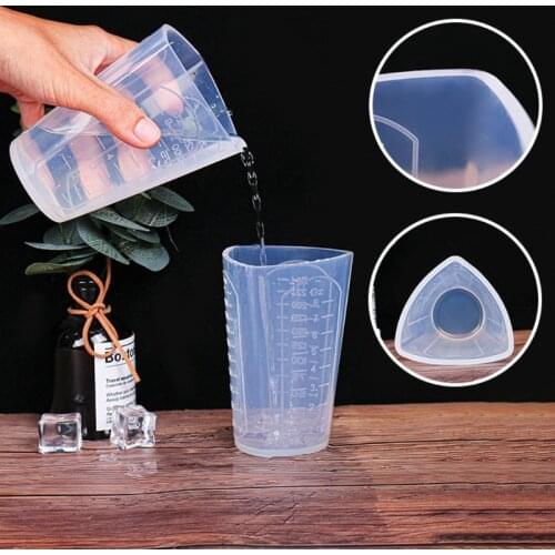 250ML Triangular Silicone Measuring Cup Handmade DIY Jewelry Making Tools Crystal Epoxy Resin Mixed Measure Accessories