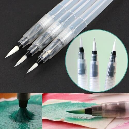 3/6Pcs Portable Paint Brush Water Color Brush Pencil Soft Watercolor Brush Pen for Beginner Painting Drawing Art Supplies